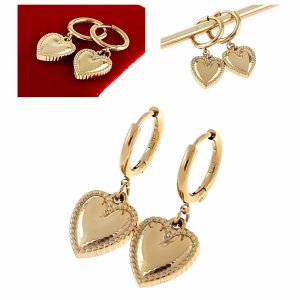 gold earrings made of stainless steel