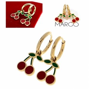 gold earrings made of stainless steel