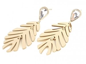 gold earrings made of stainless steel