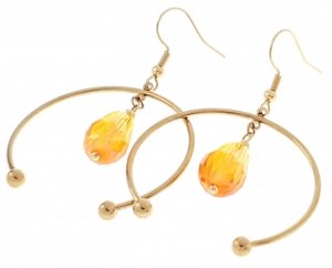 gold earrings made of stainless steel