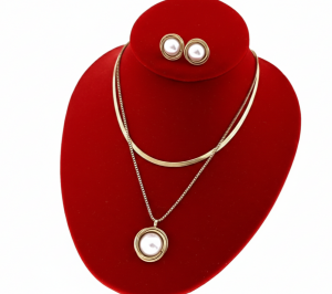 18k gold plated set pendant earrings xuping