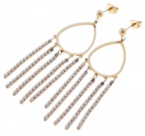 EARRINGS SILVER STAINLESS STEEL CELEBRITY
