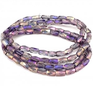 Glass beads faceted strands