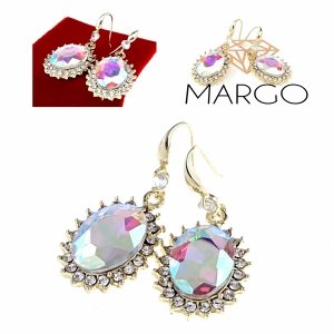 gold plated earrings with exclusive cubic zirconia