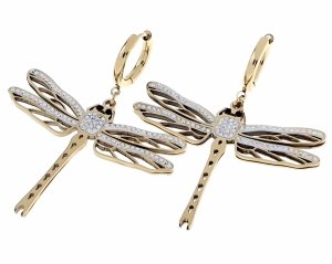 gold earrings made of stainless steel