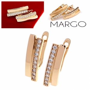 gold plated earrings with exclusive cubic zirconia