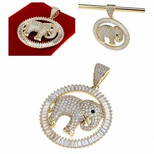 gold pendant 18k shiny xuping