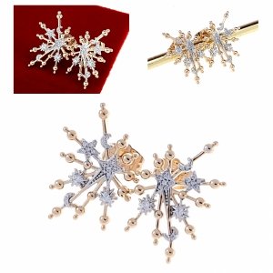 gold plated earrings with exclusive cubic zirconia