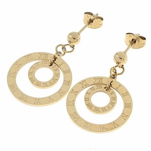 gold earrings made of stainless steel