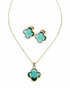 18k gold plated set pendant earrings xuping