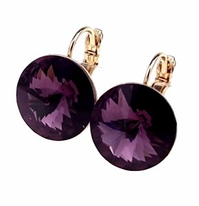 gold plated earrings with exclusive cubic zirconia