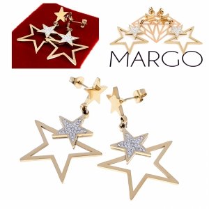 gold earrings made of stainless steel