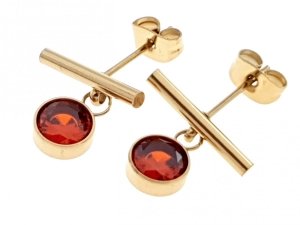 gold earrings made of stainless steel