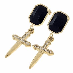 gold earrings made of stainless steel