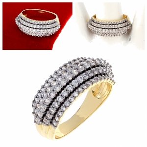 gold ring 18,60mm. gold-plated engagement xuping