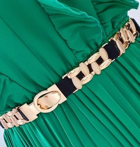 WAIST STRAP ON ELASTIC BAND DECORATIVE BUCKLE
