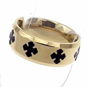 ring 18,30mm gold stainless steel