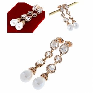 exclusive swarovski gold-plated earrings