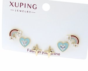 gold plated earrings with exclusive cubic zirconia