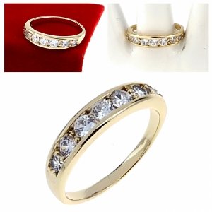 gold ring 18,60mm. gold-plated engagement xuping 
