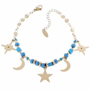 BRACELET GOLD CELEBRITY STAINLESS STEEL