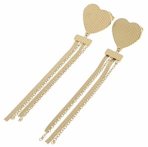 gold earrings made of stainless steel