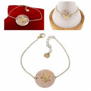 BRACELET GOLD CELEBRITY STAINLESS STEEL