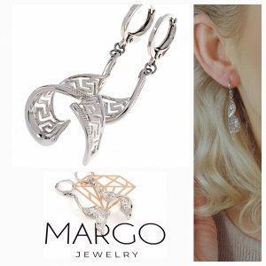 gold plated earrings with exclusive cubic zirconia