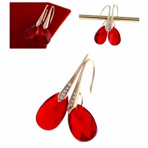 exclusive swarovski gold-plated earrings