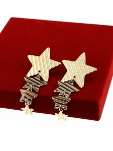 gold earrings made of stainless steel