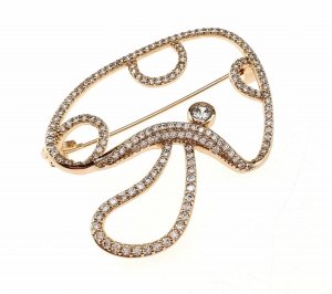 elegant gold brooch