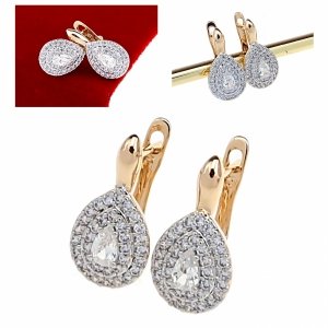 exclusive swarovski gold-plated earrings
