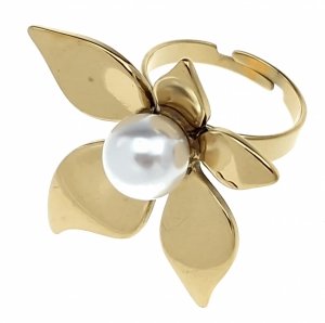 ring 18,30mm gold stainless steel