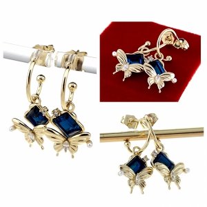 gold plated earrings with exclusive cubic zirconia