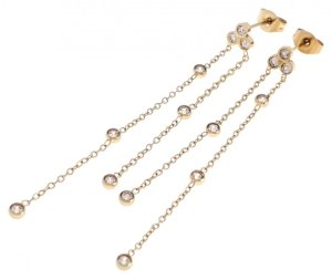 gold earrings made of stainless steel