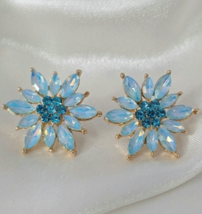 gold plated earrings with exclusive cubic zirconia