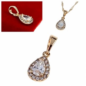 gold pendant 18k shiny xuping