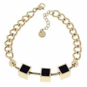 BRACELET GOLD CELEBRITY STAINLESS STEEL