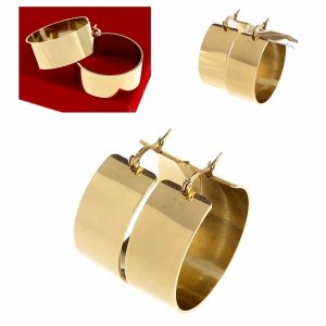 gold earrings made of stainless steel
