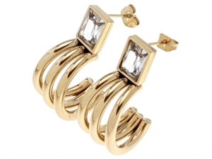 gold earrings made of stainless steel