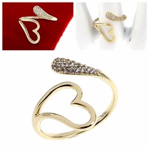 gold ring 17,00mm. gold-plated engagement xuping