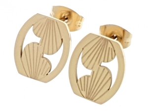 gold earrings made of stainless steel