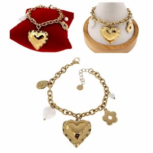 BRACELET GOLD CELEBRITY STAINLESS STEEL 