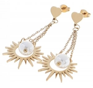 gold earrings made of stainless steel