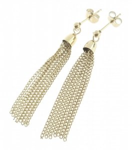 gold earrings made of stainless steel