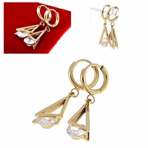 gold earrings made of stainless steel