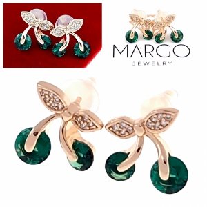exclusive swarovski gold-plated earrings