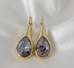 gold plated earrings with exclusive cubic zirconia