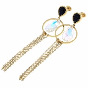 gold earrings made of stainless steel