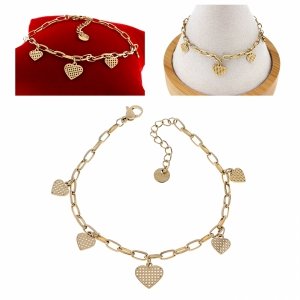 BRACELET GOLD CELEBRITY STAINLESS STEEL